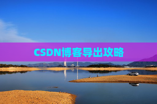 CSDN博客导出攻略